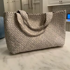 SUMPTUOUS HAND WOVEN ITALIAN LEATHER TOTE
